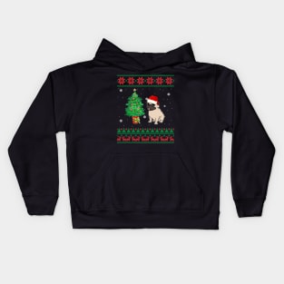 Pug Merry Xmas Ugly Christmas Kids Hoodie